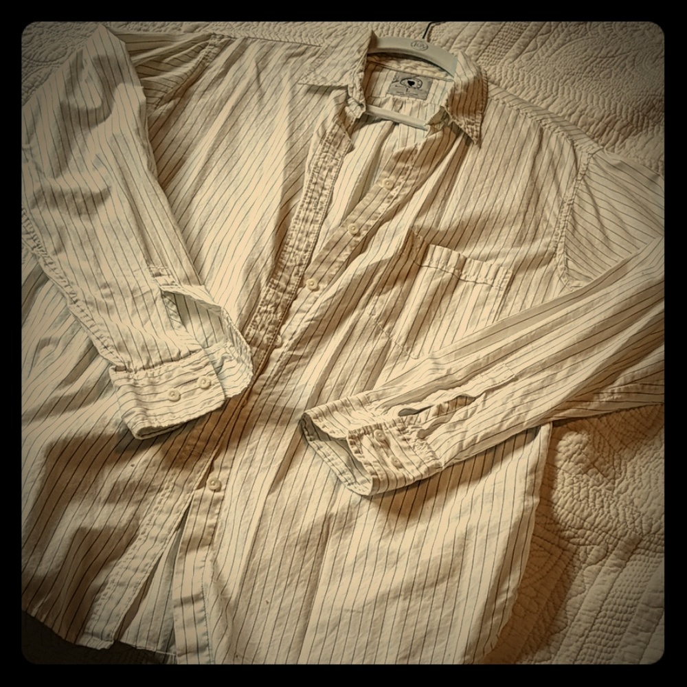 Long-length white button up